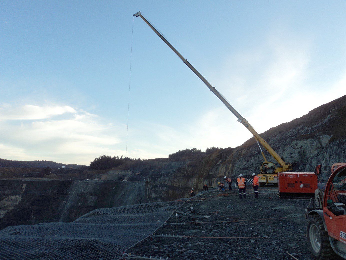 Savage River Mine Rockfall Protection Mesh Drape, TAS