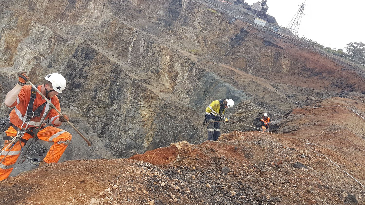 Broken Hill Mine Rope Access Rockfall Protection Drape