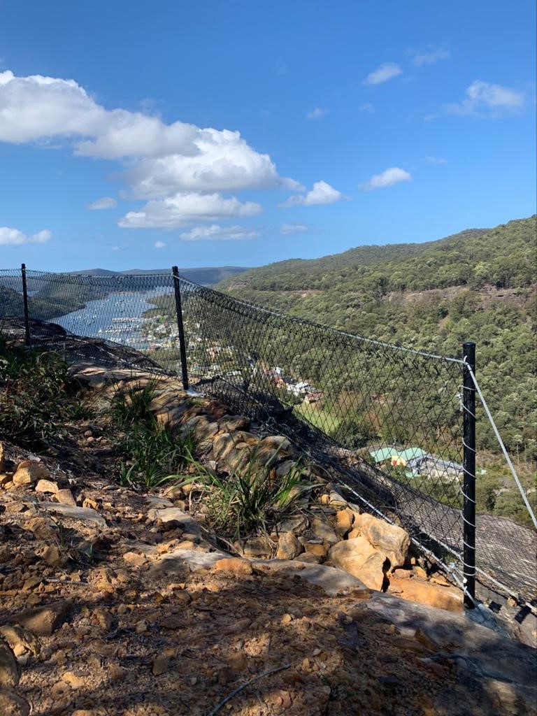 M1 Motorway Rope Access Rockfall Protection Mesh Drape, NSW